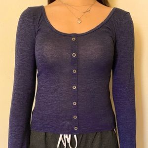 "Hollister Slim Button Up Tee"